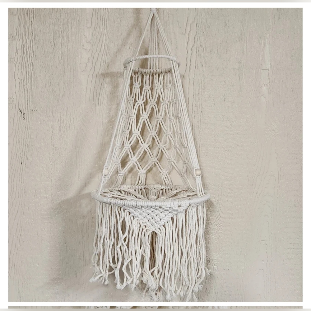 NEW! Handmade Macramé Ceiling Mounted Cat Bed for Average Size Cats!